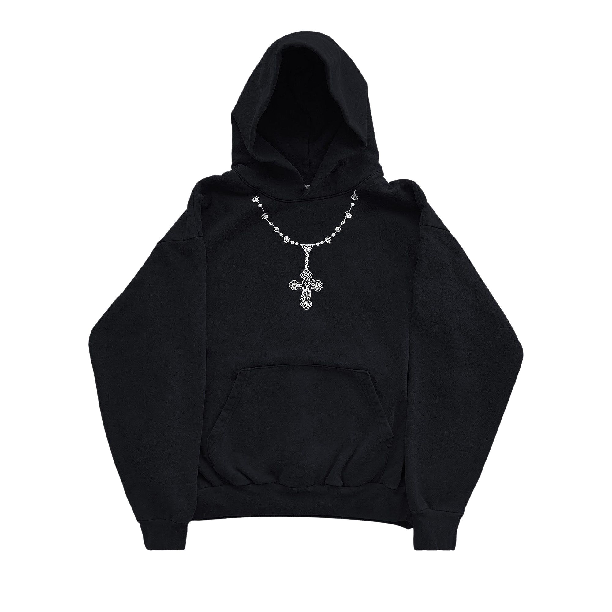 Buy Warren Lotas Embroidered Cross Hoodie 'Black' - WL6127BLK428