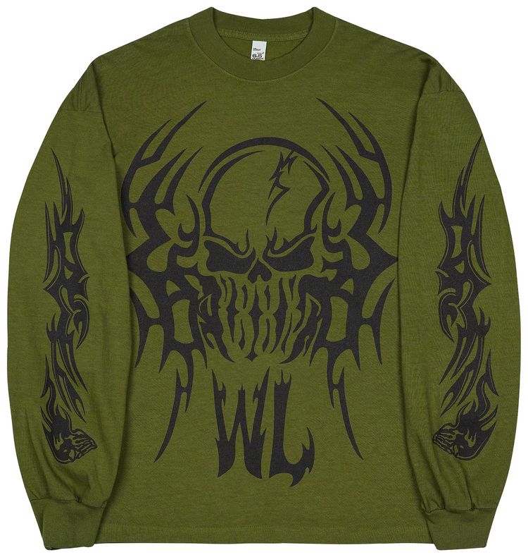 Warren Lotas HAZARD Long Sleeve T Shirt Cedar Green