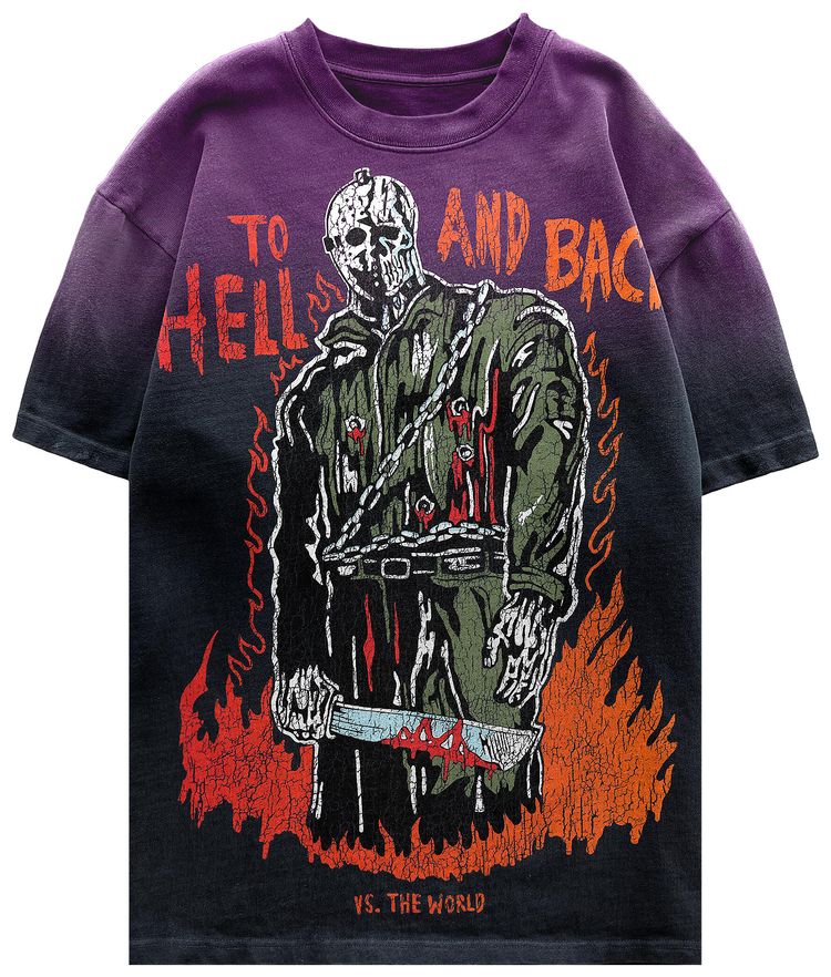 Warren Lotas Hell and Back T Shirt PurpleBlack