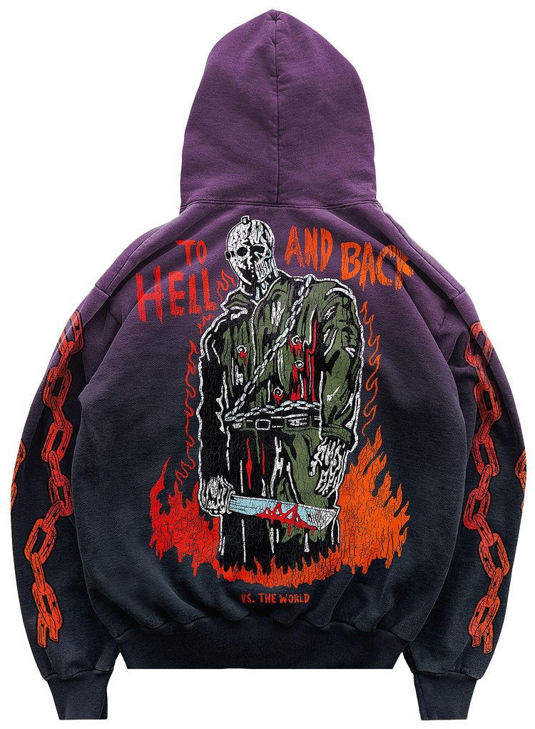 Warren Lotas Hell and Back Hoodie PurpleBlack