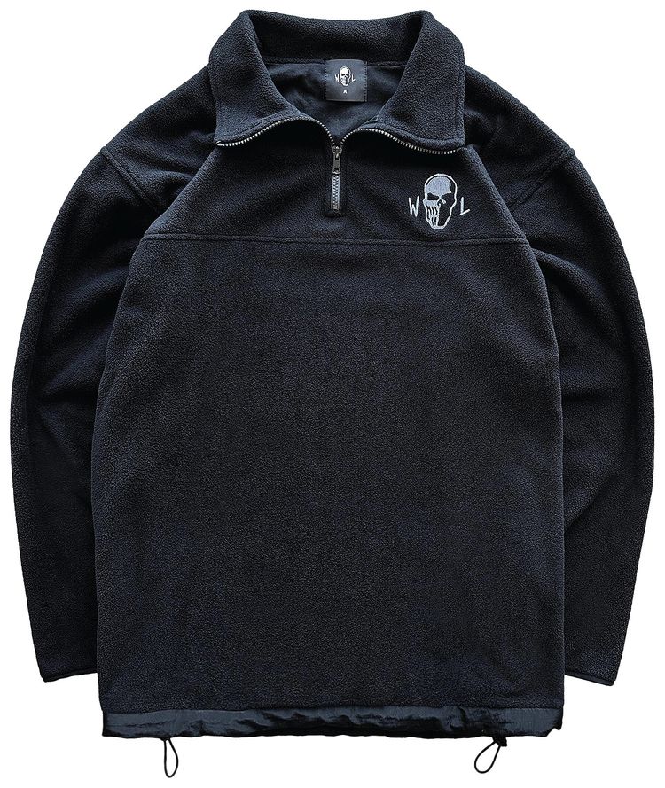Warren Lotas Skull Quarter Zip Black