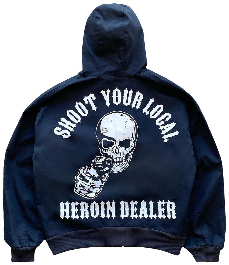 Warren Lotas Shoot Your Local Heroin Dealer Jacket Black