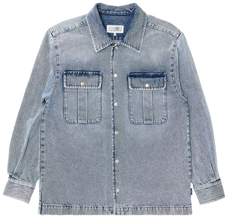 MM6 Maison Margiela Denim Long Sleeve Shirt Medium Blue