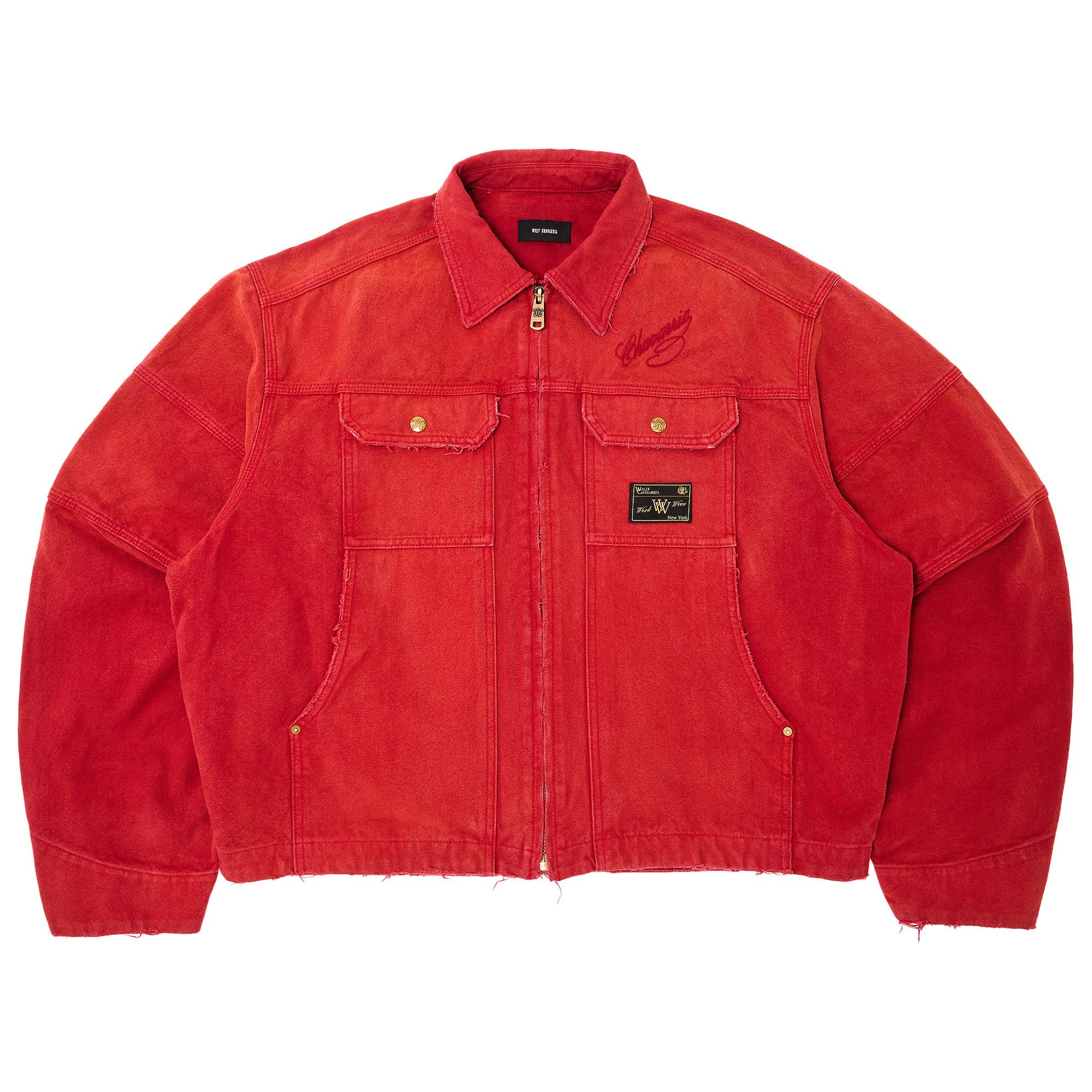 Buy Willy Chavarria Stotckton Work Jacket 'Red' - WCJKT0033 006 | GOAT