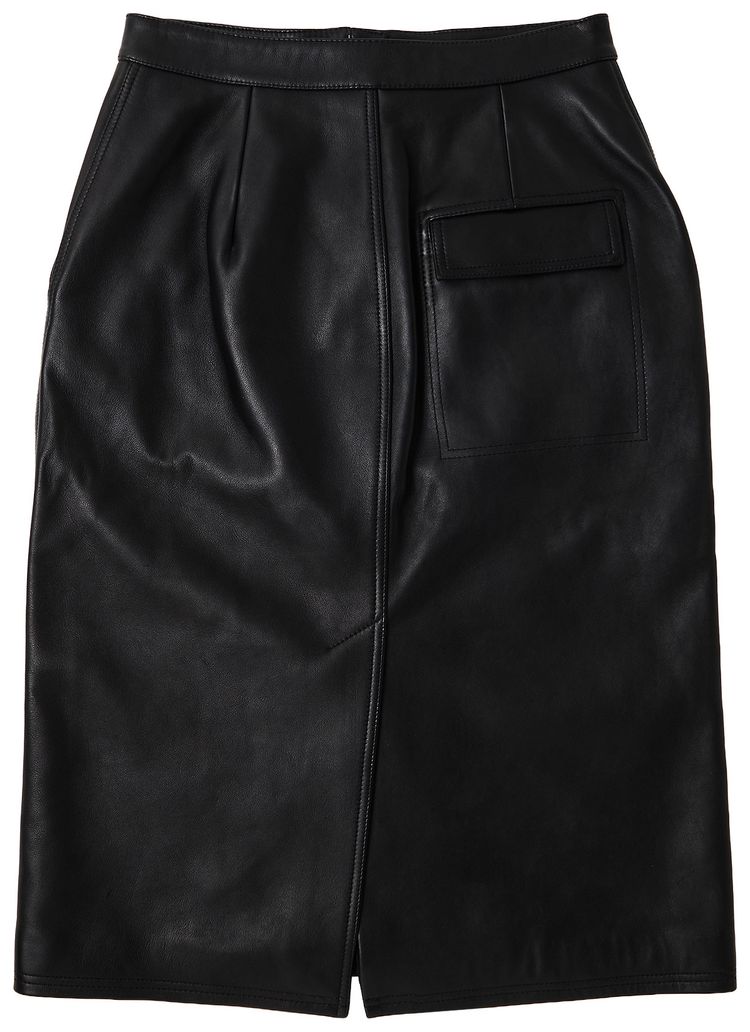 Willy Chavarria Leather Skirt Black