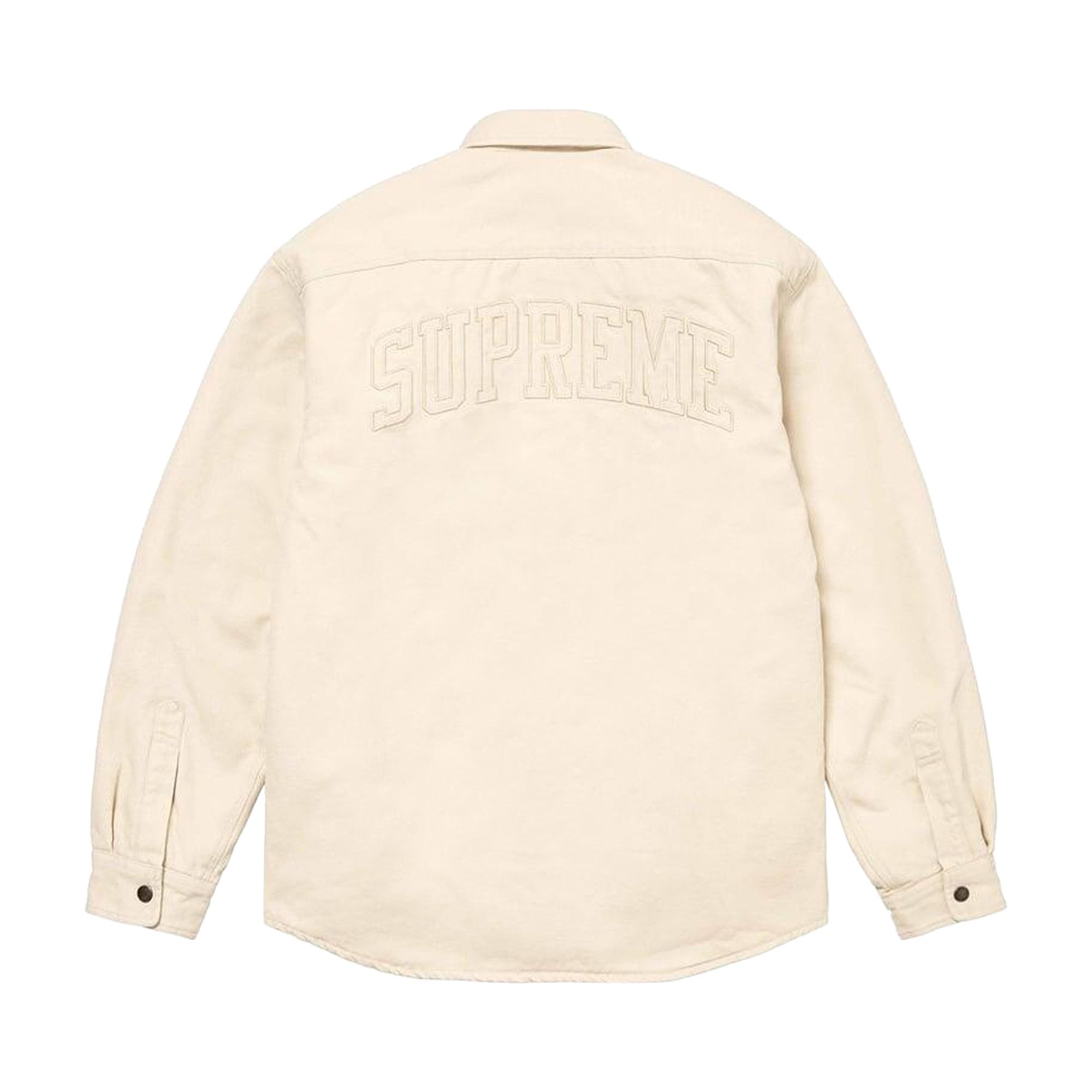 Buy Supreme Faux Shearling Lined Work Shirt 'Natural Buy Supreme Faux Shearling Lined Work Shirt 'Natural