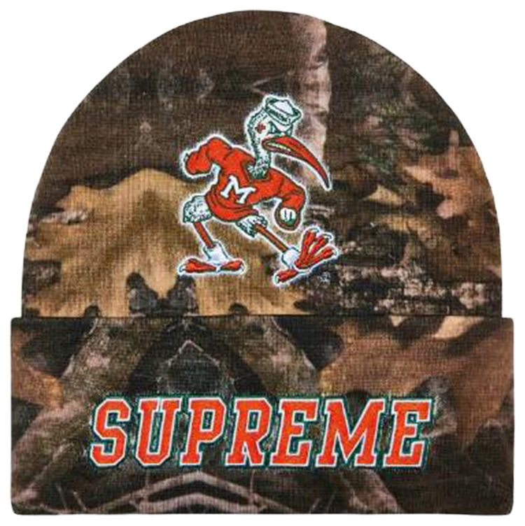 Supreme x Mitchell  Ness NCAA Beanie TrueTimber Kanati Camo