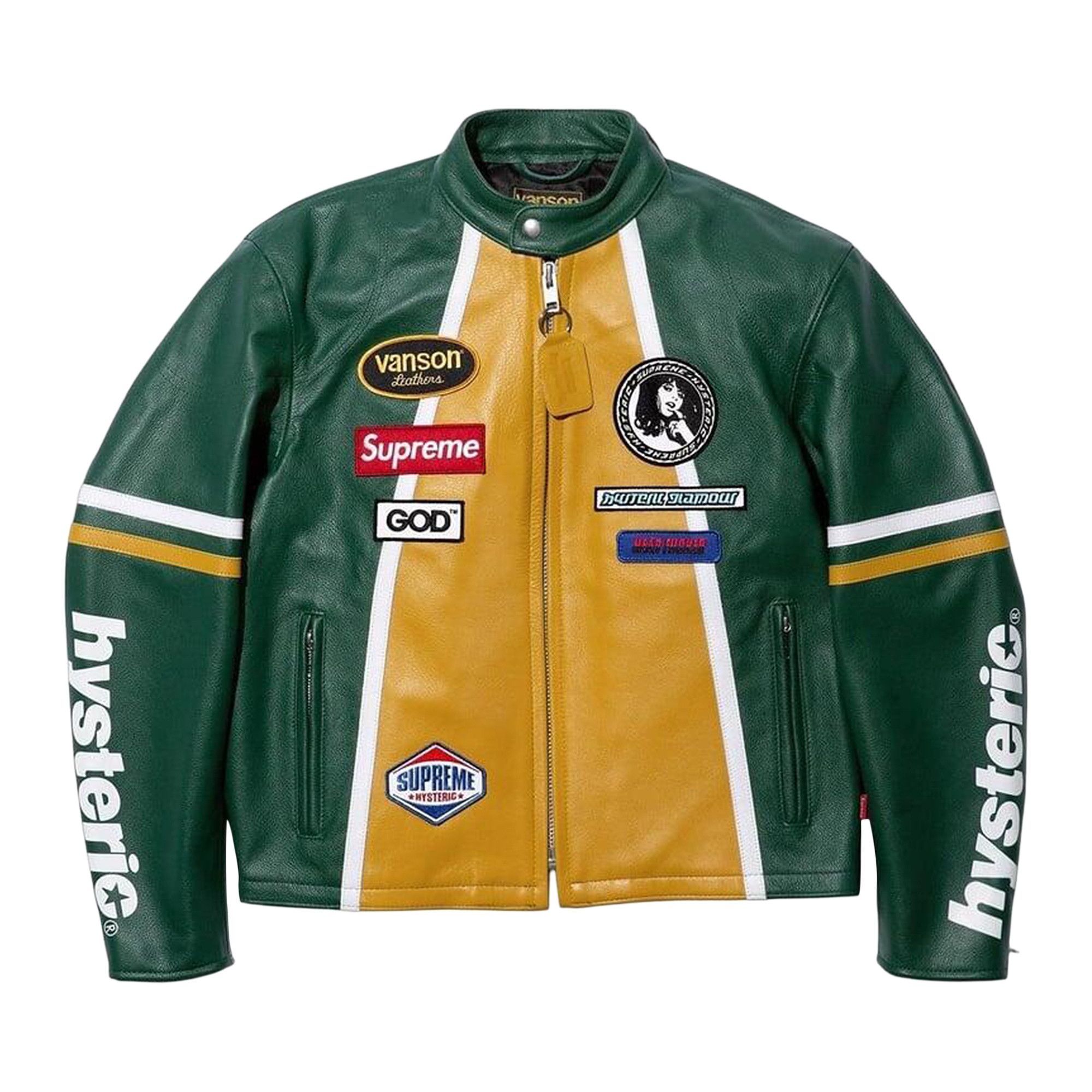 Buy Supreme x HYSTERIC GLAMOUR x Vanson Leather Jacket 'Green