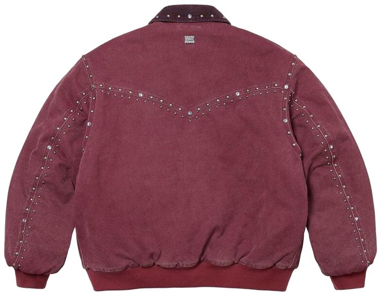 Supreme x bb Simon Studded Work Jacket Burgundy