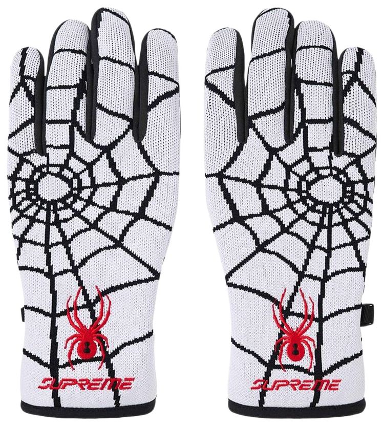 Supreme x Spyder Gloves White