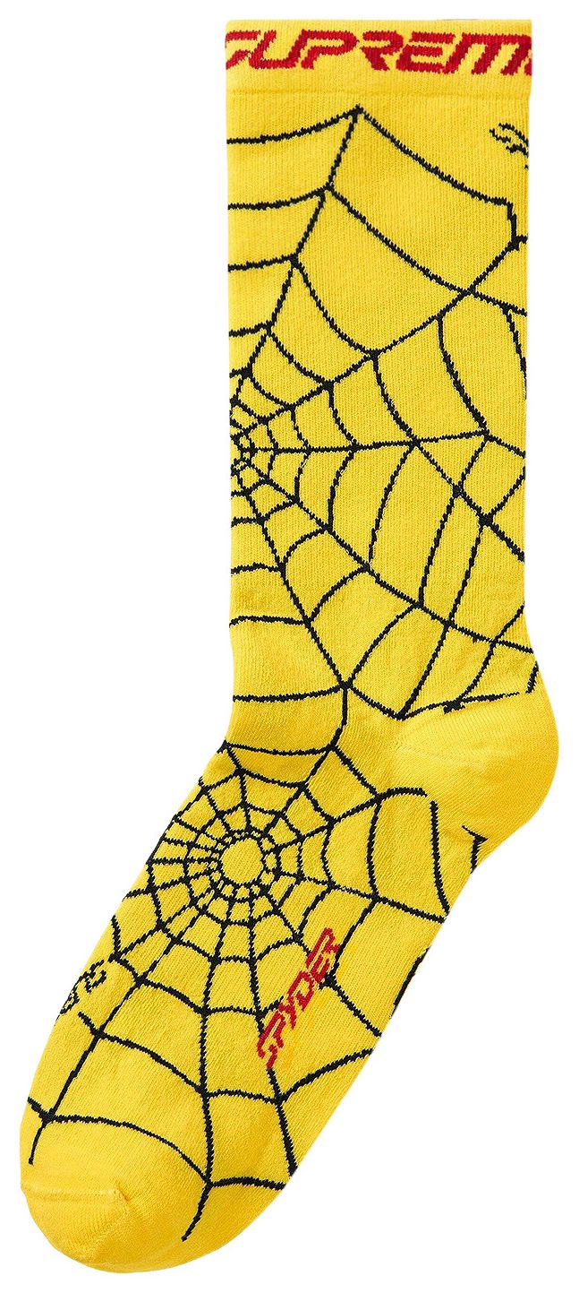 Supreme x Spyder Crew Socks 1 Pack Yellow