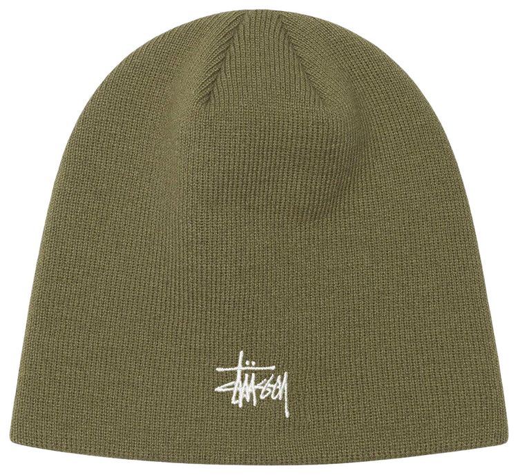 Stussy Basic Skullcap Beanie Light Olive