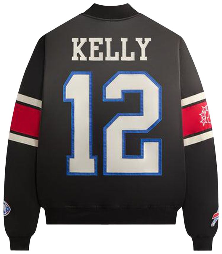 Kith For The NFL Buffalo Bills Satin Bomber Jacket Black