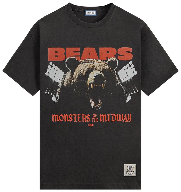 Kith For The NFL Chicago Bears Photo Vintage Jones Tee Black