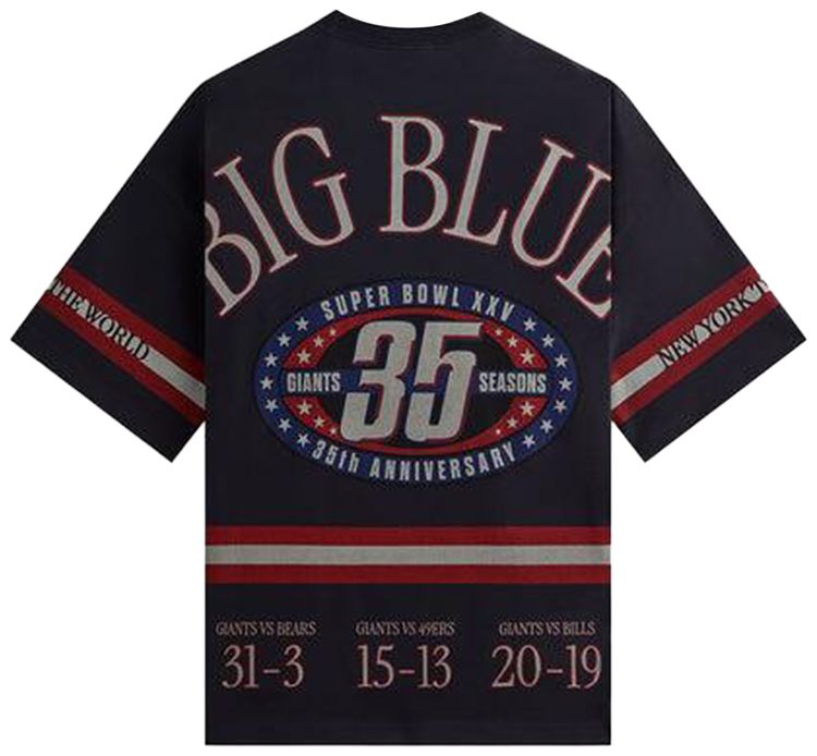 Kith For The NFL New York Giants Victory Vintage Bishop Tee Ink