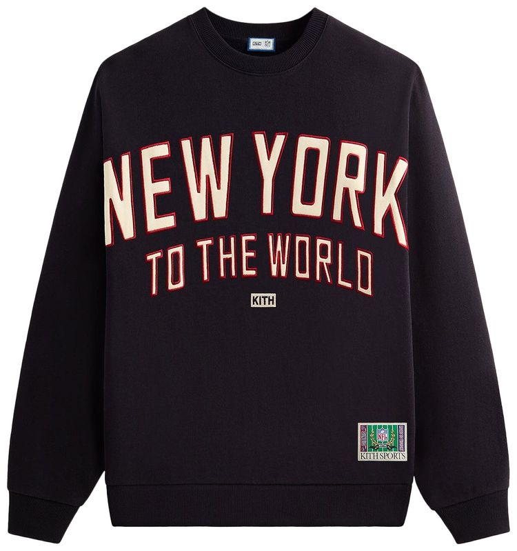 Kith For The NFL New York Giants Victory Vintage Nelson Crewneck Ink