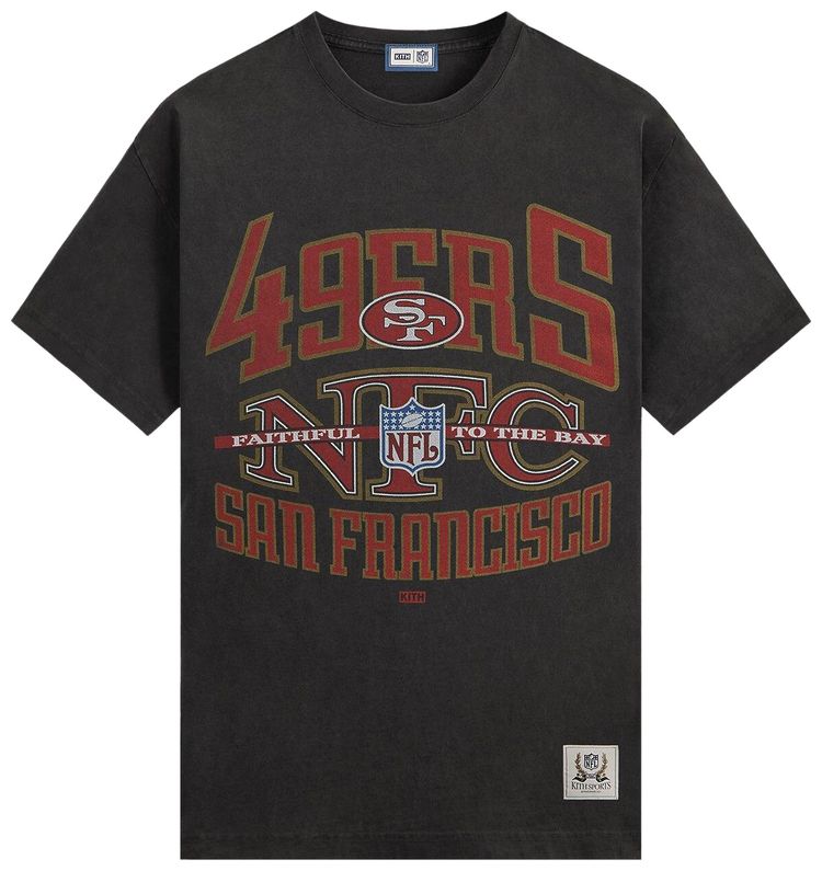 Kith For The NFL San Francisco 49ers Xxl Vintage Jones Tee Black