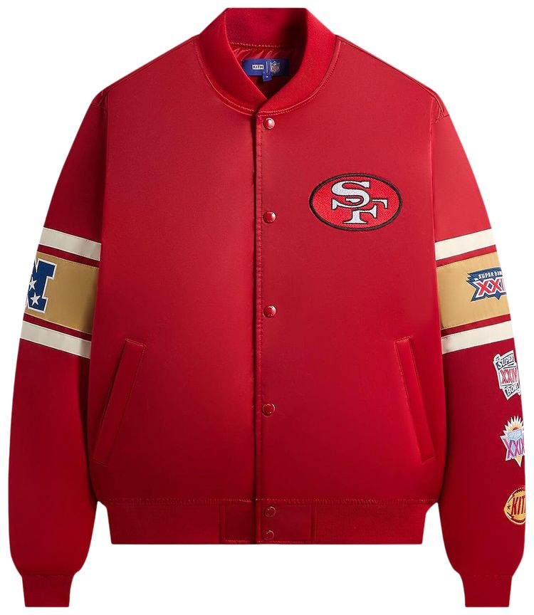Kith For The NFL San Francisco 49ers Satin Bomber Jacket Present