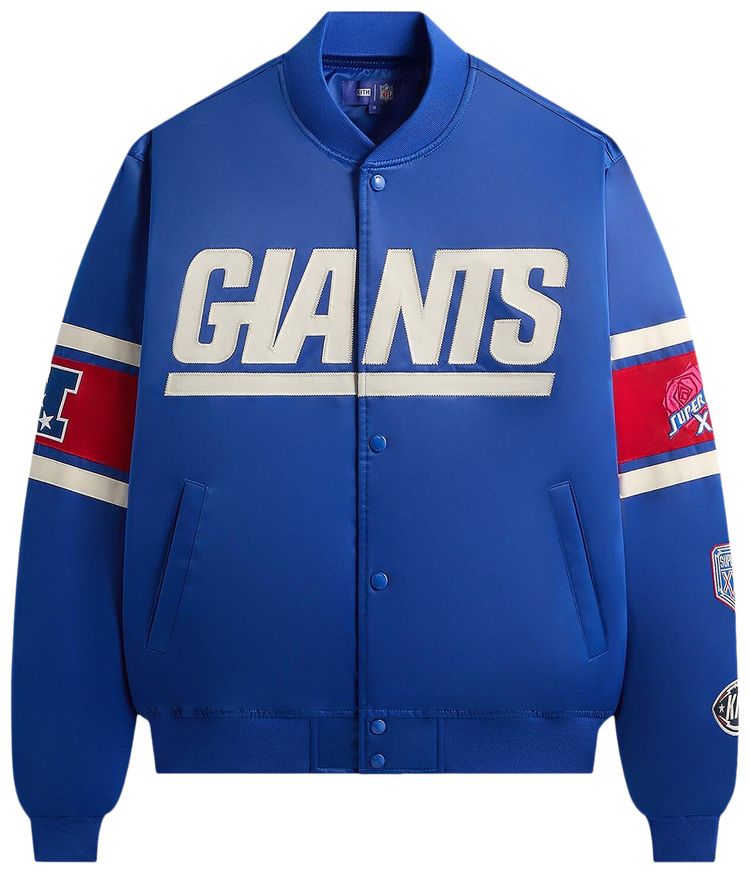Kith For The NFL New York Giants Satin Bomber Jacket Current