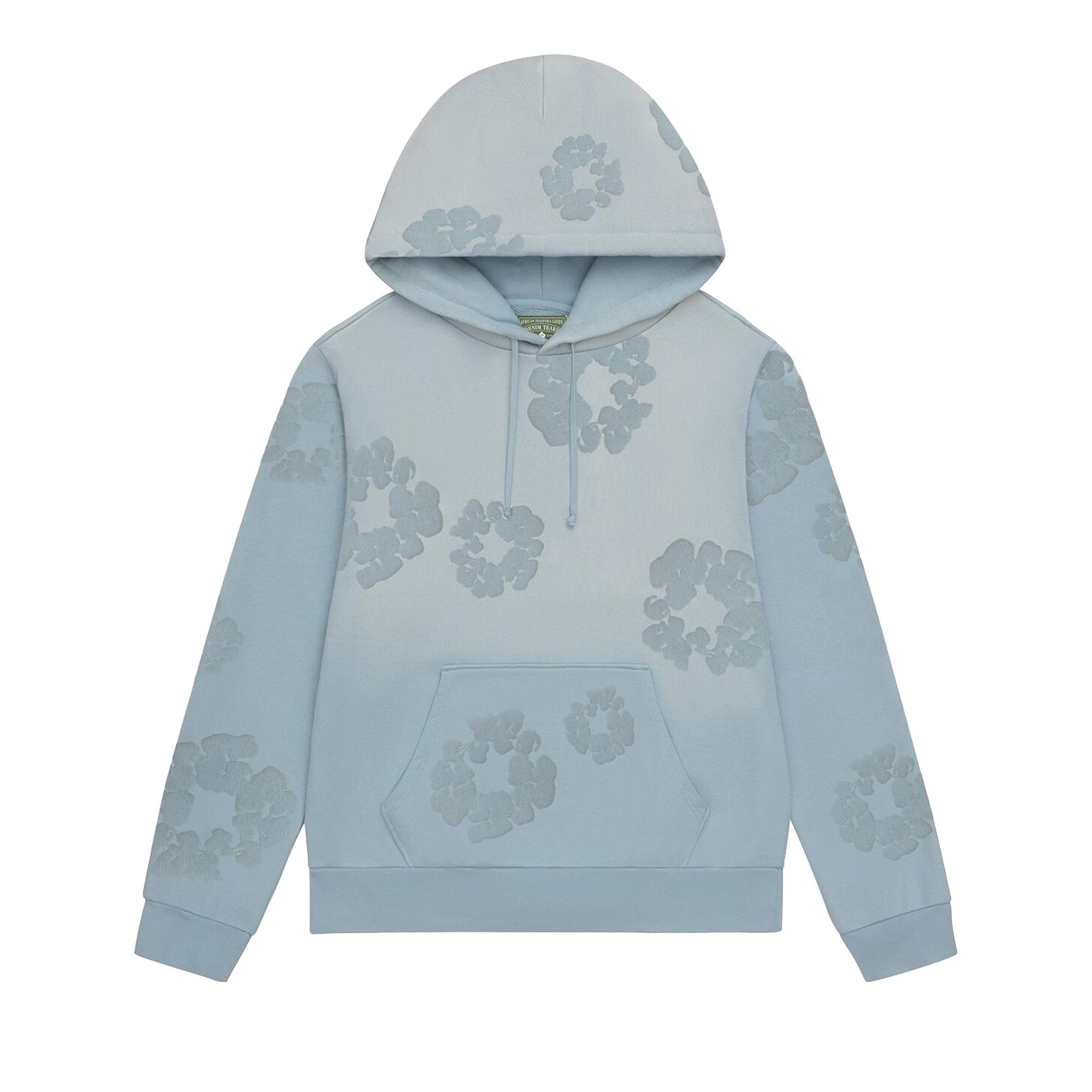 Buy Denim Tears Faded Mono Cotton Wreath Hoodie 'Light Blue