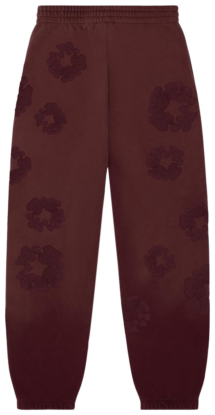 Denim Tears Faded Mono Cotton Wreath Sweatpants Beet Root