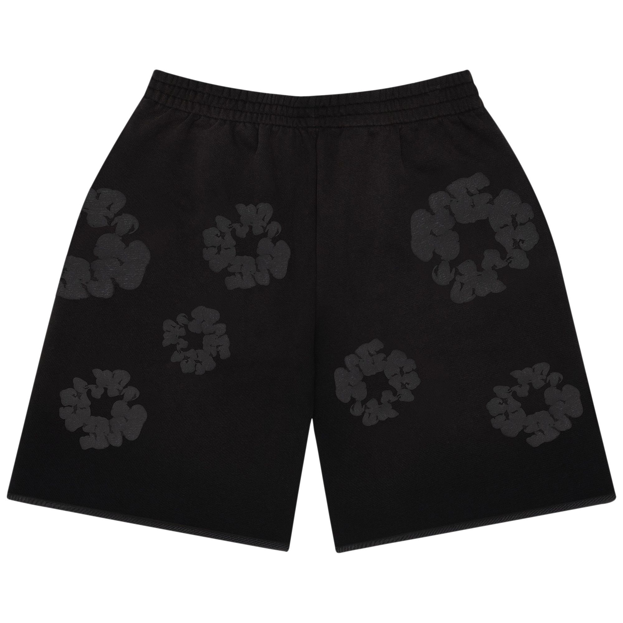 Buy Denim Tears Faded Mono Cotton Wreath Sweatshorts 'Black