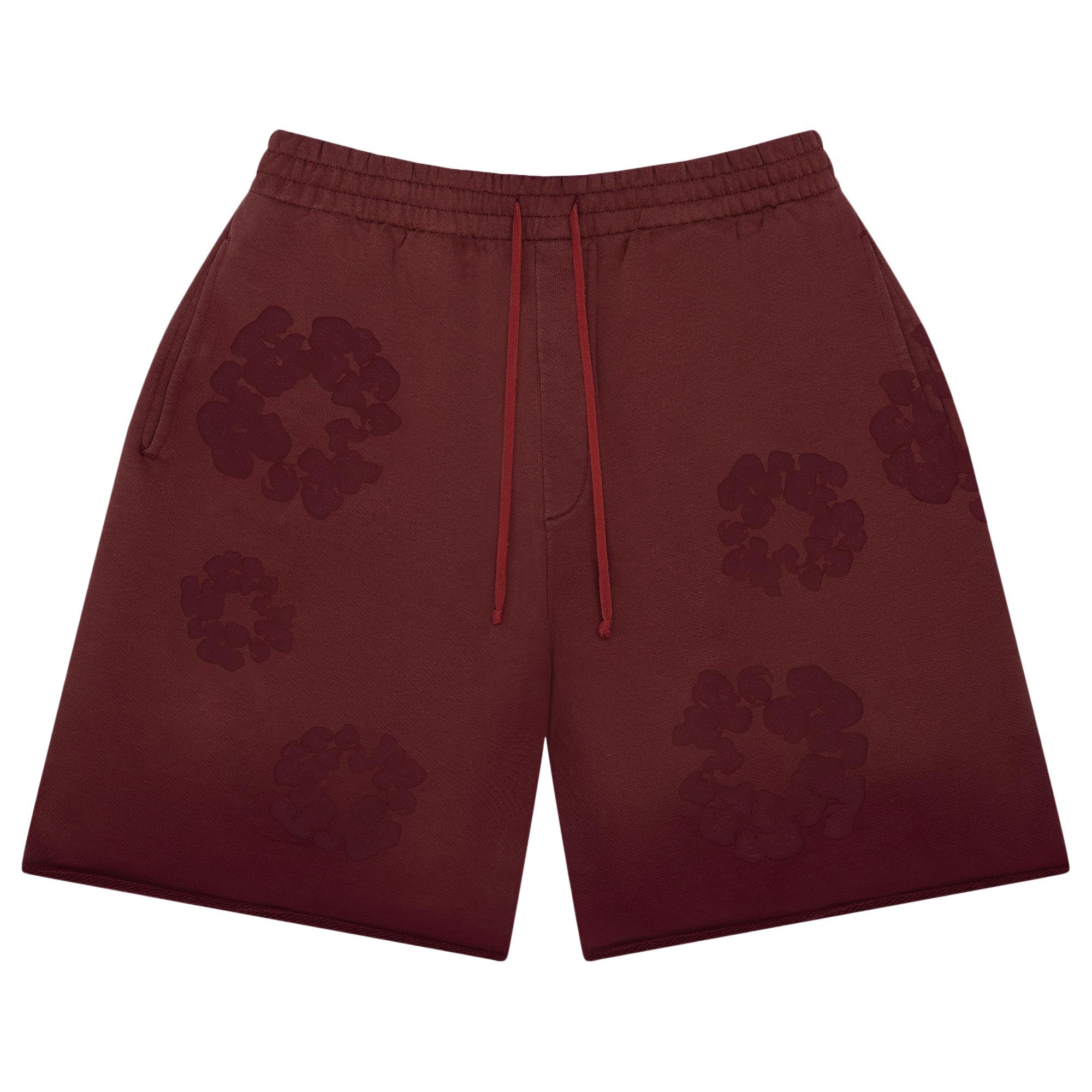 Buy Denim Tears Faded Mono Cotton Wreath Sweatshorts 'Beet Root
