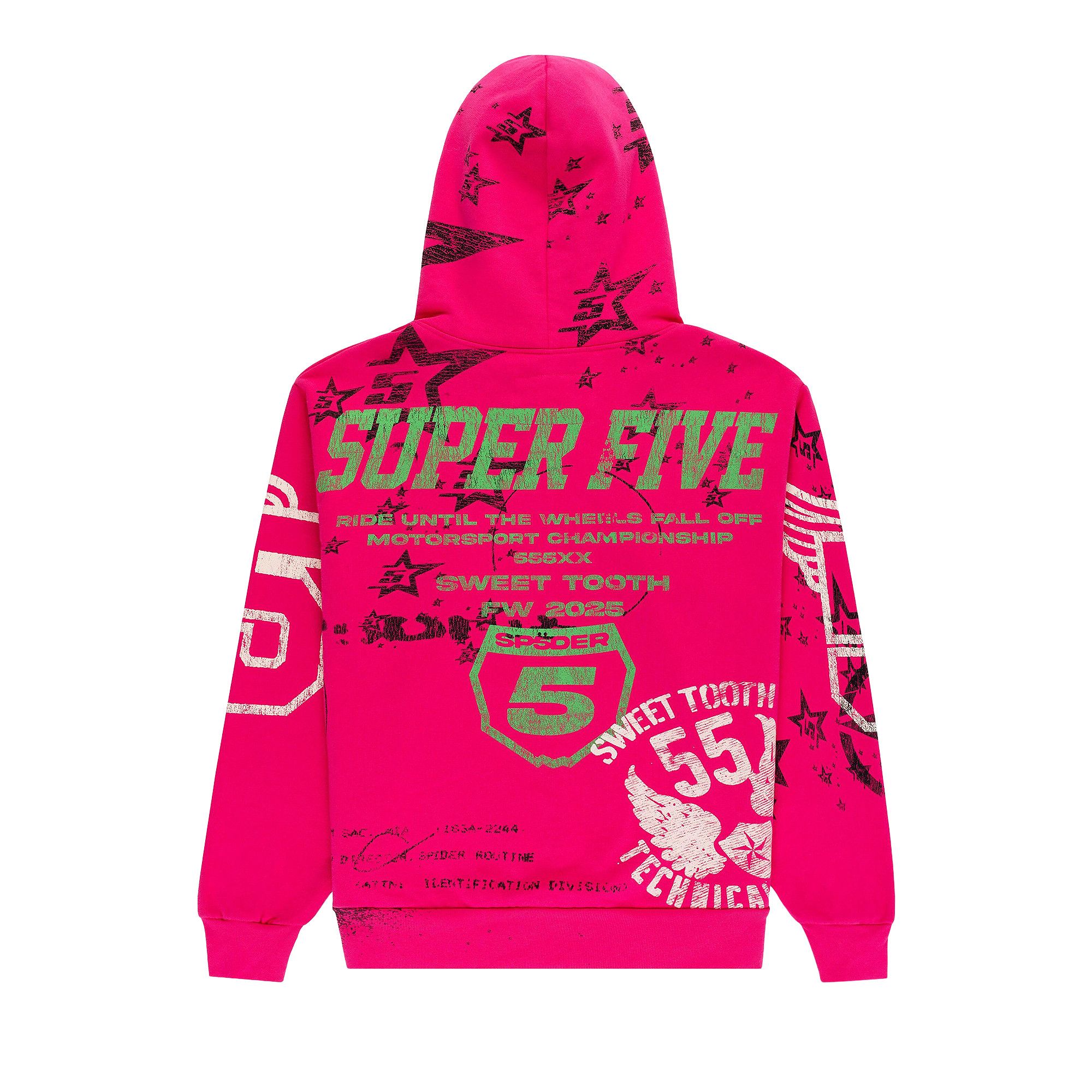 Buy Sp5der Stencil Hoodie 'Pink' - 02406 1FW2504SSHP PINK | GOAT