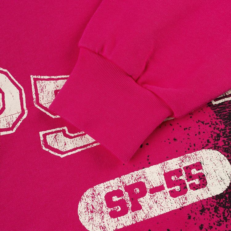 Sp5der Stencil Hoodie Pink