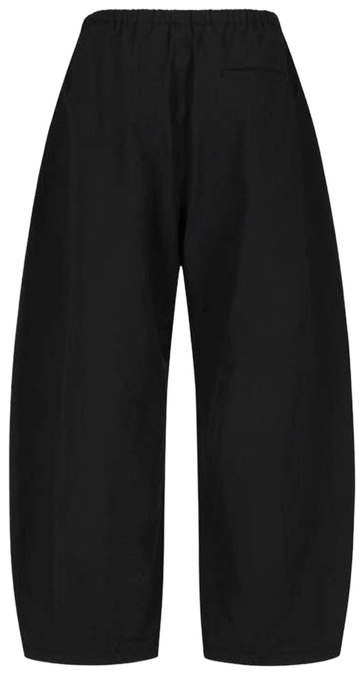 Amomento Drawstring Wide Fatigue Pants Black