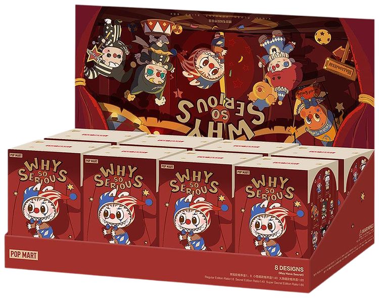 Pop Mart WHY SO SERIOUS Series Vinyl Plush Pendant Sealed Case Mystery 8 Blind Boxes