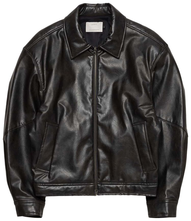 Amomento Vegan Leather Blouson Black