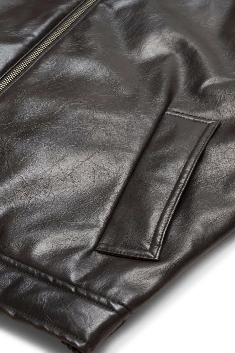 Amomento Vegan Leather Blouson Black