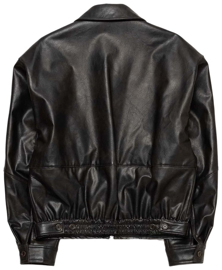 Amomento Vegan Leather Blouson Black