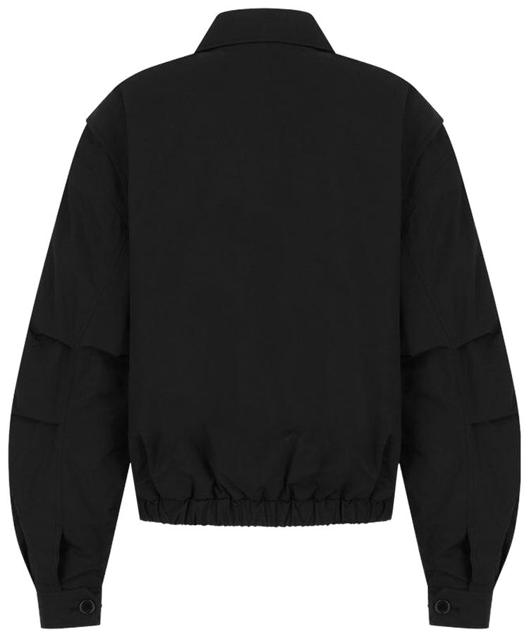 Amomento Padded Cotton Nylon Jumper Black