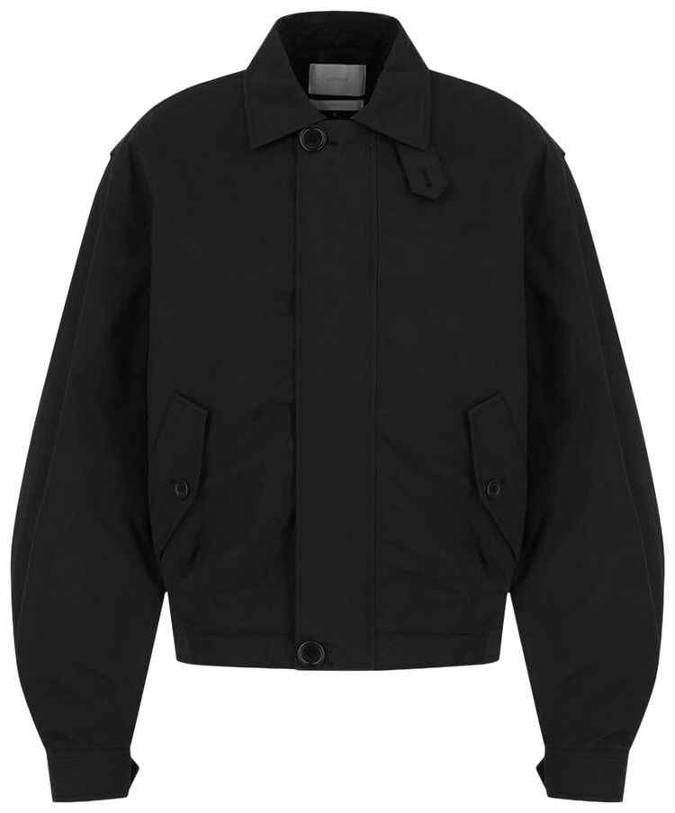 Amomento Padded Cotton Nylon Jumper Black