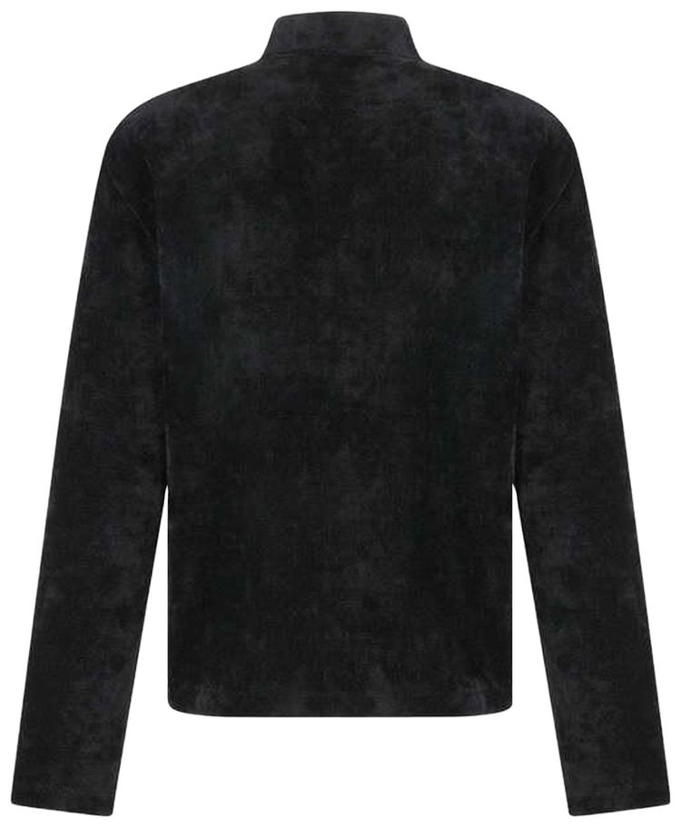 Amomento Velvet Zip Up Jumper Black