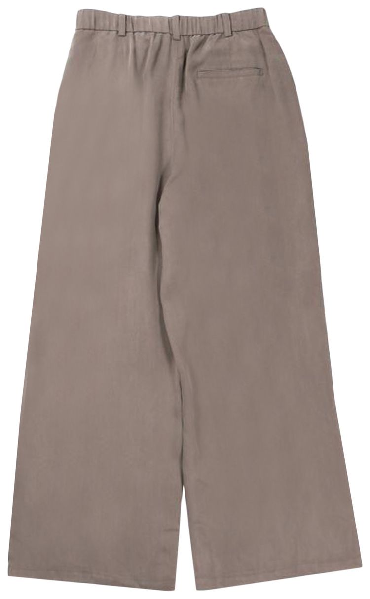 Amomento Men Cupro Two Tuck Pants Brown