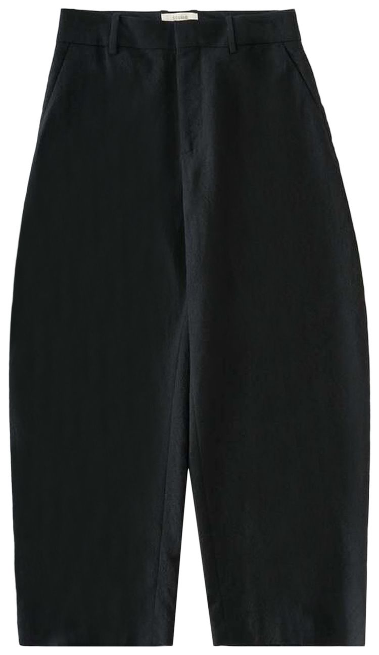 Studio Nicholson Fume Full Length Curved Leg Pant Black