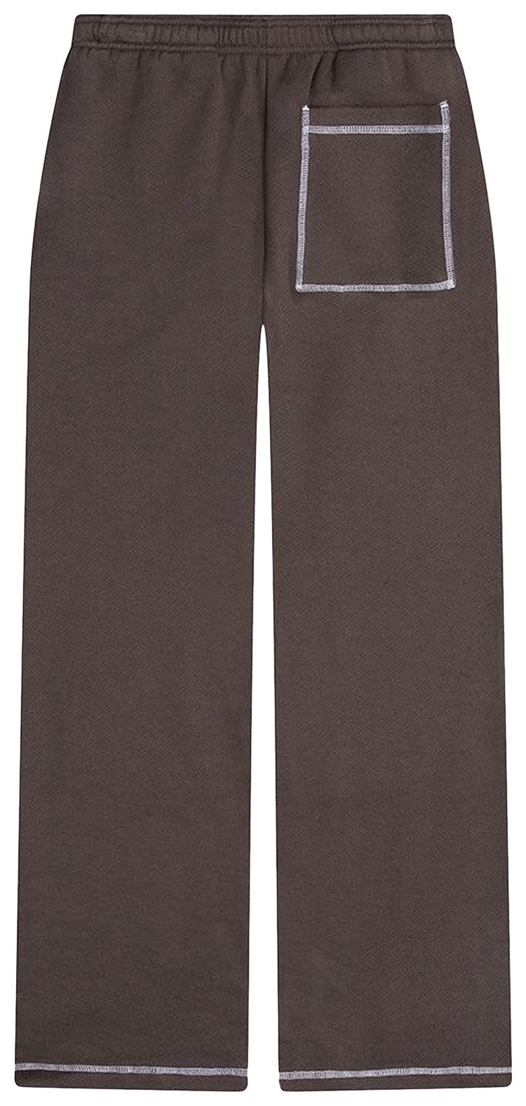 Museum of Peace  Quiet Wordmark Reverse Stitched Sweatpants Brown