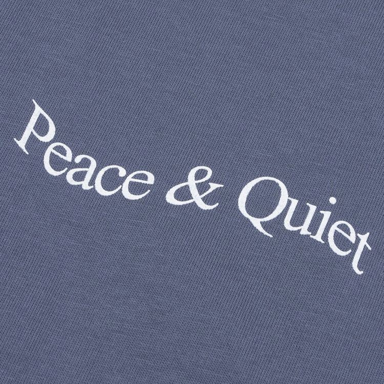 Museum of Peace  Quiet Wordmark Reverse Stitched T Shirt Slate