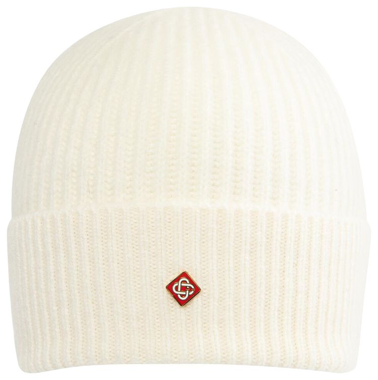Casablanca Half Cardigan Beanie White