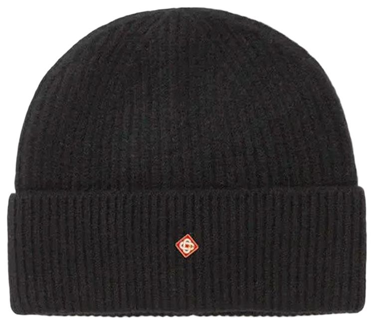 Casablanca Half Cardigan Beanie Black