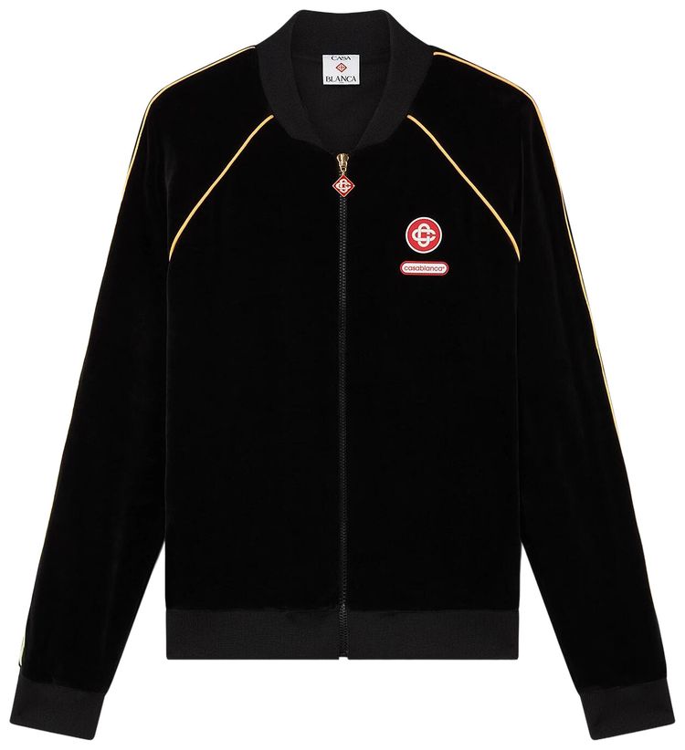 Casablanca Velour Track Jacket Black