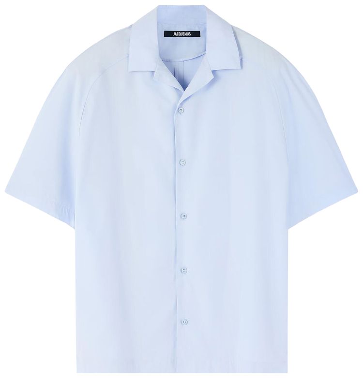 Jacquemus La Chemise Fonccio Signature Blue Embroidery