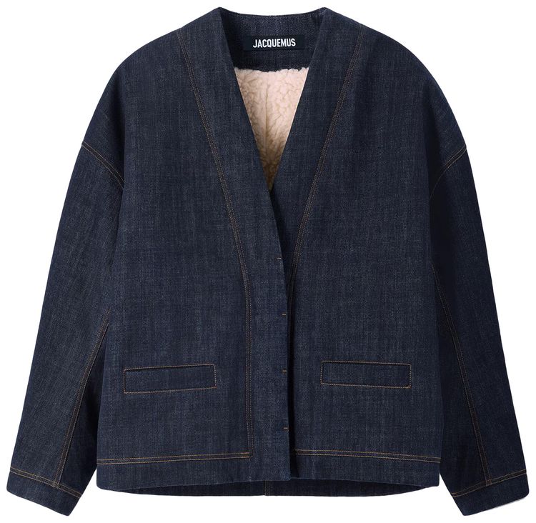 Jacquemus Le Cardigan De Nimes Dark Navy