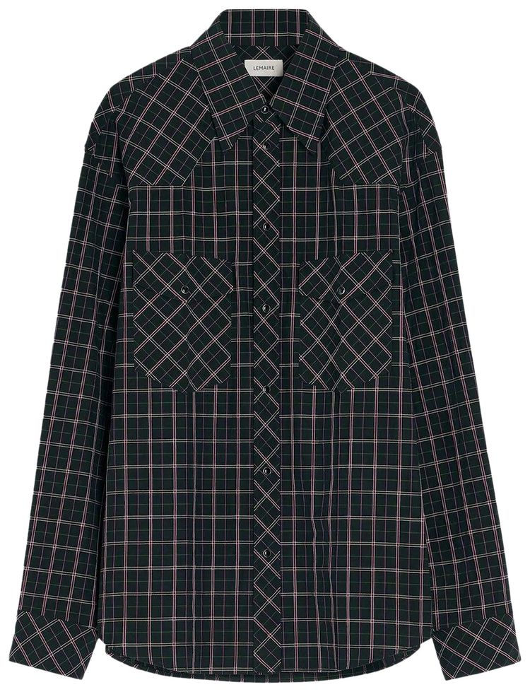 Lemaire Western Check Shirt BlackMulticolor