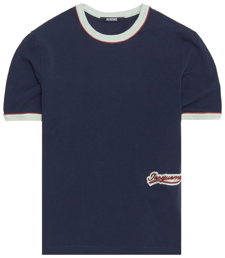 Jacquemus Le T Shirt Gio Varsity Patch Navy