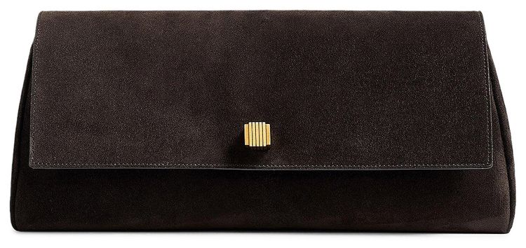 Khaite Audrey Clutch Dark Brown