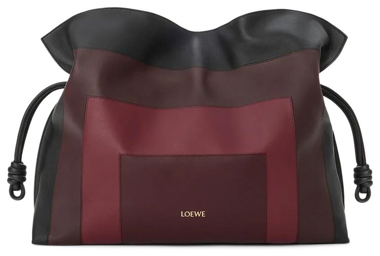 Loewe Flamenco Clutch XL Square BlackBurgundy
